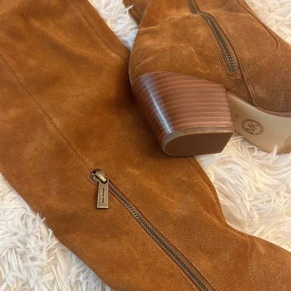 NWT $420 Michael KORS Harlow Suede Luxury OTK heel boot women size 7